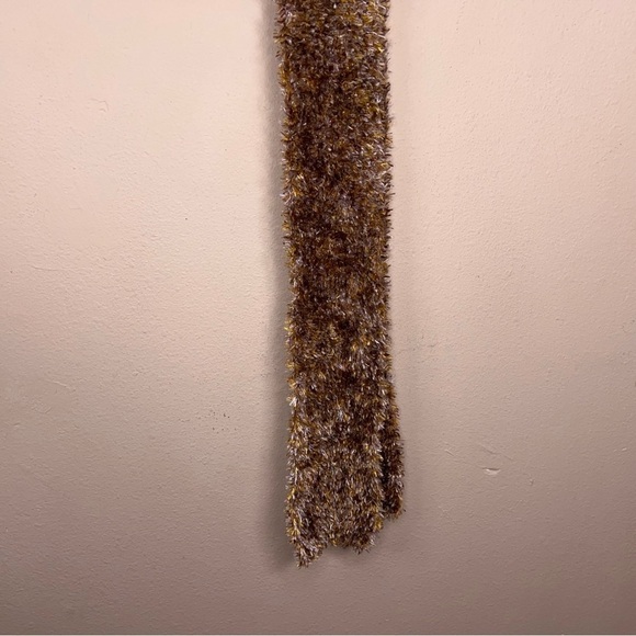 Fownes Brown Fuzzy Knit Scarf - Picture 11 of 15